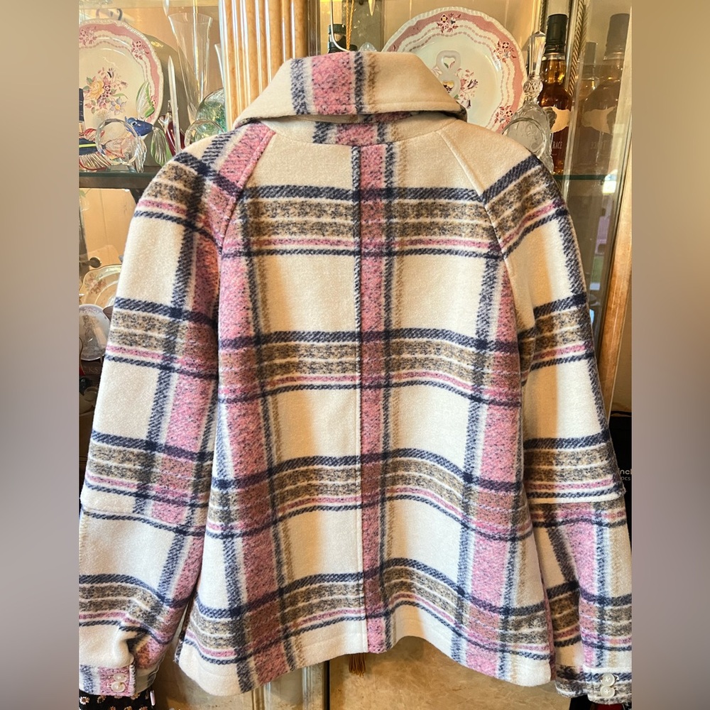 Avec Les Filles Pink and Blue Plaid Jacket - Picture 4 of 16